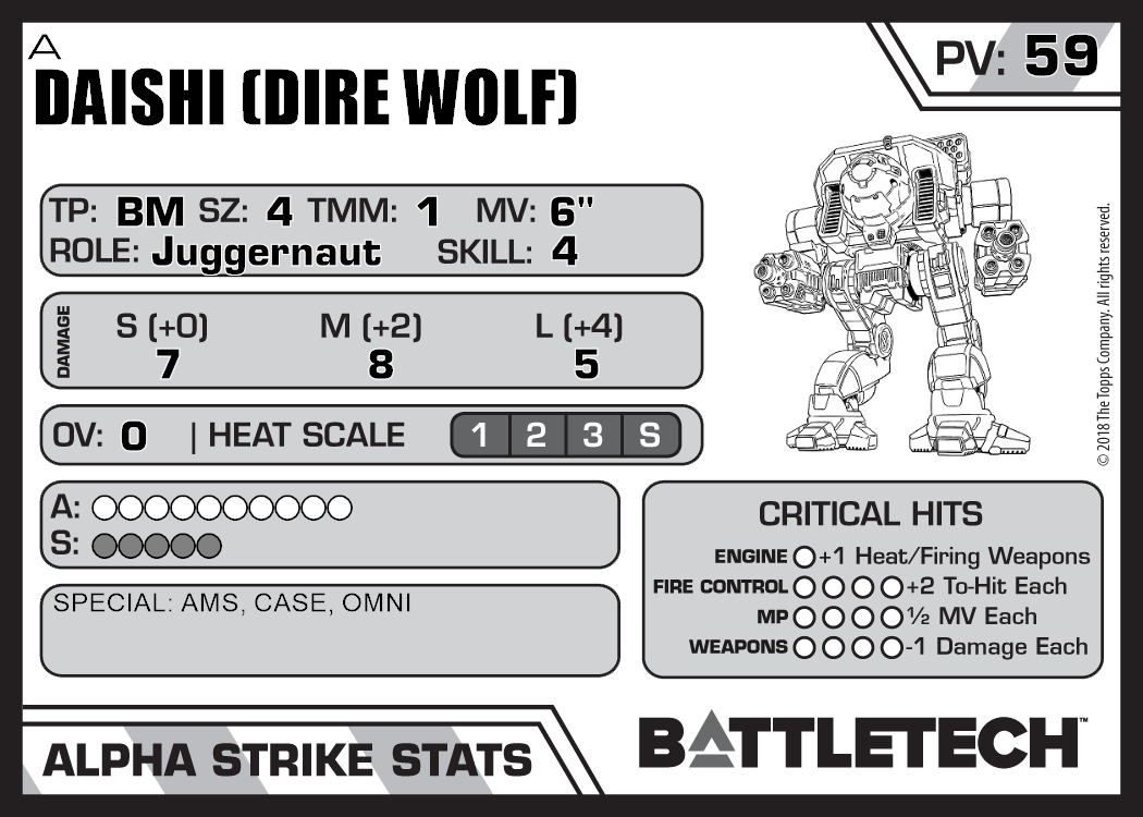 mechwarrior direwolf